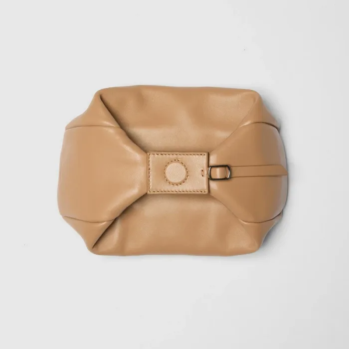 Borsa mini da polso Minobossi in Morbida Nappa Nocciola art. BRACELET JOY NAPPA ROSA GOLD, foto 3 di 5