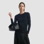 Borsa media da polso o a Spalla Minobossi in Morbida Nappa Nera art. BRACELET JANE NAPPA NERA - immagine 5
