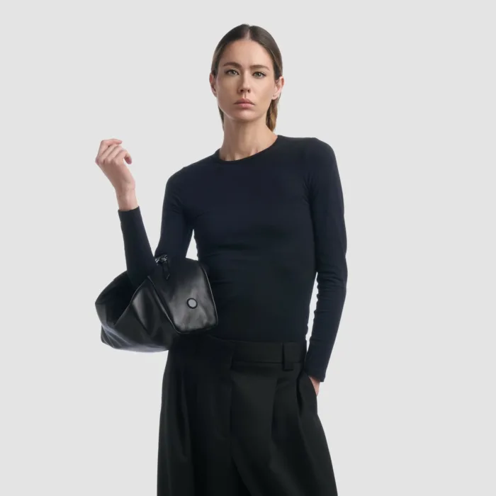 Borsa media da polso o a Spalla Minobossi in Morbida Nappa Nera art. BRACELET JANE NAPPA NERA, foto 5 di 5