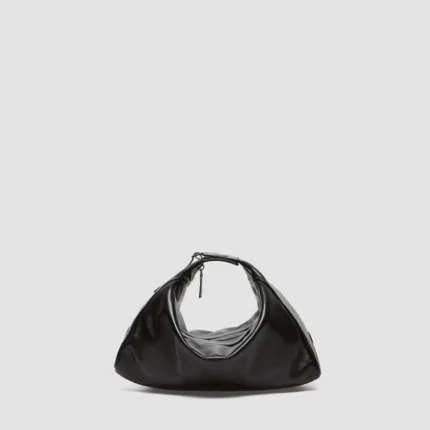 Borsa media da polso o a Spalla Minobossi in Morbida Nappa Nera art. BRACELET JANE NAPPA NERA