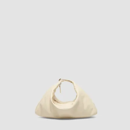 Borsa media da polso o a Spalla Minobossi in Morbida Nappa Avorio art. BRACELET JANE NAPPA LATTE