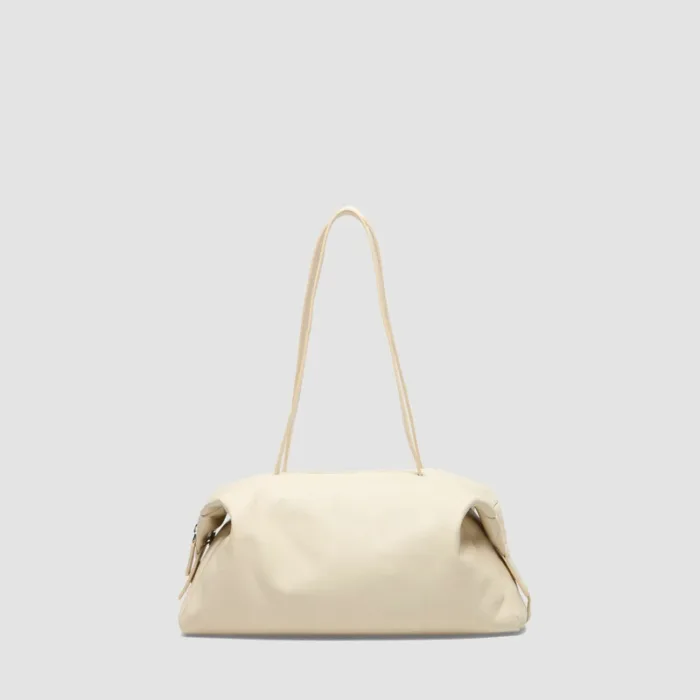 Borsa media da polso o a Spalla Minobossi in Morbida Nappa Avorio art. BRACELET JANE NAPPA LATTE, foto 3 di 4