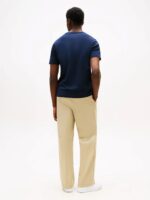 T-shirt Uomo Tommy Hilfiger regular fit Blu Notte in Cotone con Bandierina cod MW0MW37508 DW5 - immagine 2
