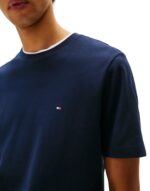 T-shirt Uomo Tommy Hilfiger regular fit Blu Notte in Cotone con Bandierina cod MW0MW37508 DW5 - immagine 3