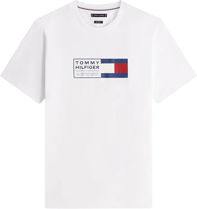 T-shirt Regular fit in jersey Uomo Tommy Hilfiger Bianca con Logo art. MW0MW42366 YBR, foto 3 di 3