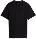 T-shirt Uomo Tommy Hilfiger regular fit Nera in Cotone con Bandierina cod MW0MW37508 BDS