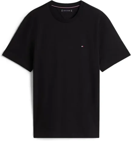 T-shirt Uomo Tommy Hilfiger regular fit Nera in Cotone con Bandierina cod MW0MW37508 BDS