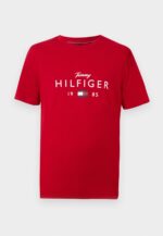 T-shirt Uomo Tommy Hilfiger Regular fit Rossa in Jersey con Grafica Frontale cod MW0MW41455 XLD - immagine 3