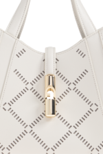 Borsa A Mano Media con Tracolla Furla In Pelle Traforata color Bianca art. Furla Goccia WB01789-BX3947 - immagine 3