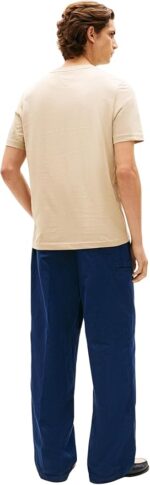 T-shirt Regular fit in jersey Uomo Tommy Hilfiger Beige con Logo art. MW0MW42366 RBT - immagine 2