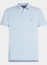 Polo Slim fit in piqué di cotone Uomo Tommy Hilfiger Celeste art. MW0MW17771 C10 - immagine 3