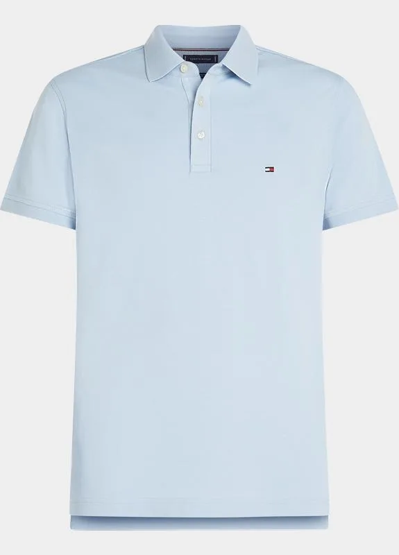 Polo Slim fit in piqué di cotone Uomo Tommy Hilfiger Celeste art. MW0MW17771 C10, foto 3 di 3