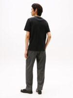 T-shirt Uomo Tommy Hilfiger regular fit Nera in Cotone con Bandierina cod MW0MW37508 BDS - immagine 4