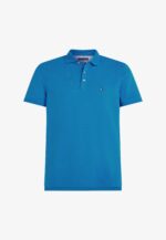 Polo Slim fit in piqué di cotone Uomo Tommy Hilfiger Blu Elettrico art. MW0MW17771 C3D - immagine 3