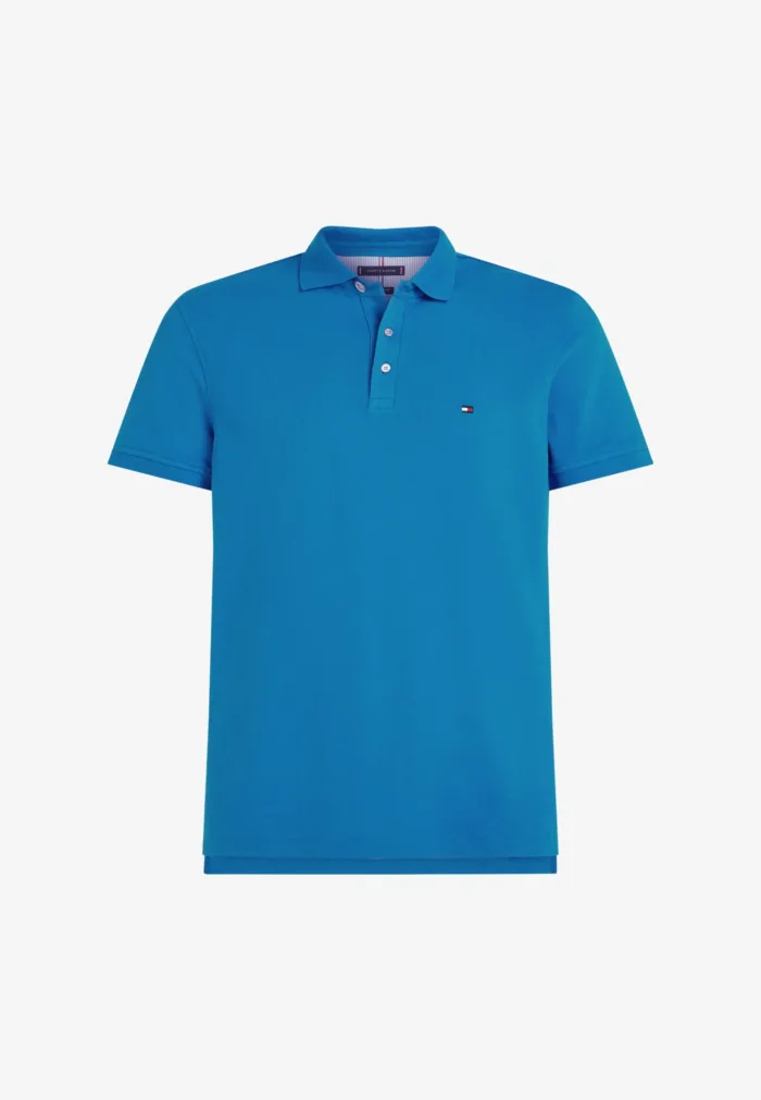 Polo Slim fit in piqué di cotone Uomo Tommy Hilfiger Blu Elettrico art. MW0MW17771 C3D, foto 3 di 3