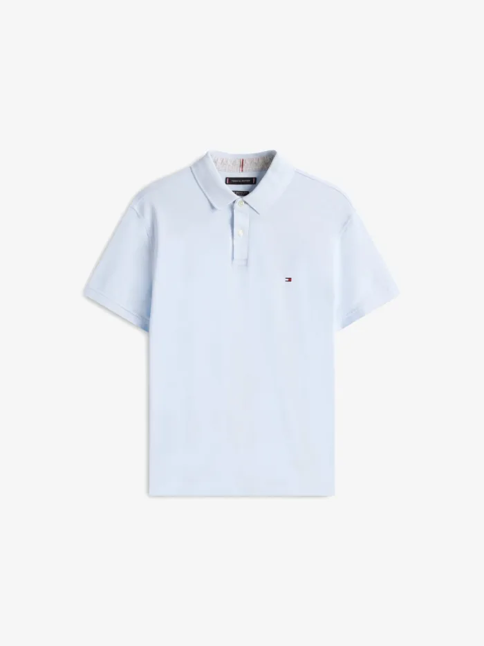 Polo 1985 regular fit in piqué Uomo Tommy Hilfiger Celeste art. MW0MW17770 C10, foto 3 di 3