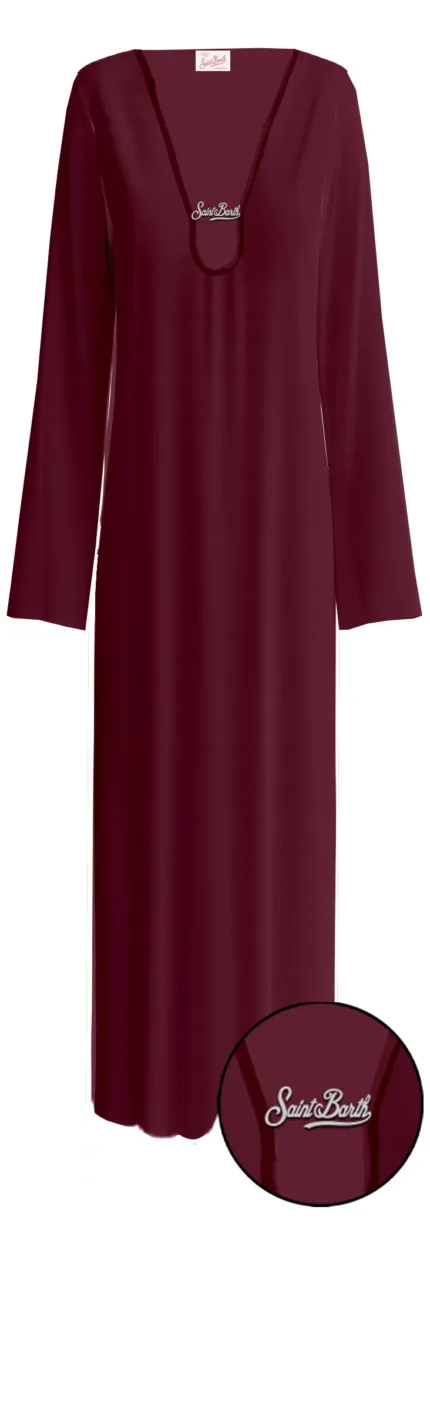 Abito CopriCostume Longuette Mc2 Saint Barth Bordeaux art. Aghata Plate Georgette 45