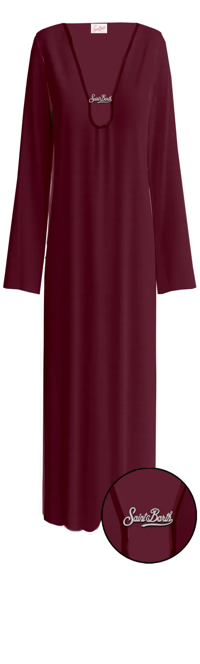 Abito CopriCostume Longuette Mc2 Saint Barth Bordeaux art. Aghata Plate Georgette 45, foto 1 di 1