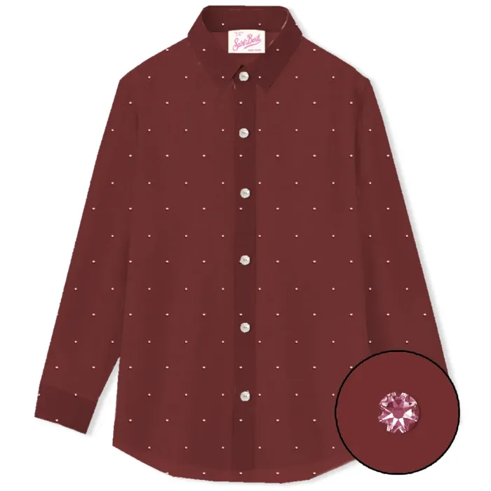 Camicia Mc2 Saint Barth Bordeaux art. Brigitte Georgette Strass 45, foto 1 di 1