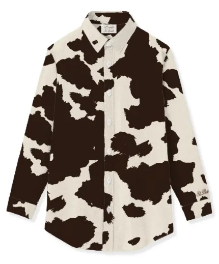 Camicia Mc2 Saint Barth Stampa Muccata art. Brigitte Silk Voile Cow West 1018