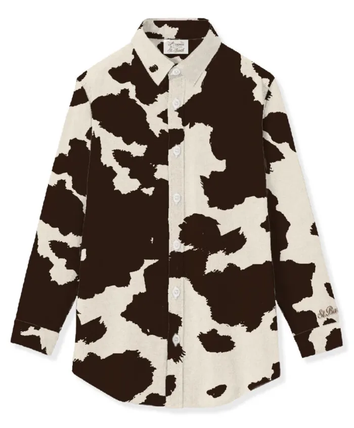 Camicia Mc2 Saint Barth Stampa Muccata art. Brigitte Silk Voile Cow West 1018, foto 1 di 1