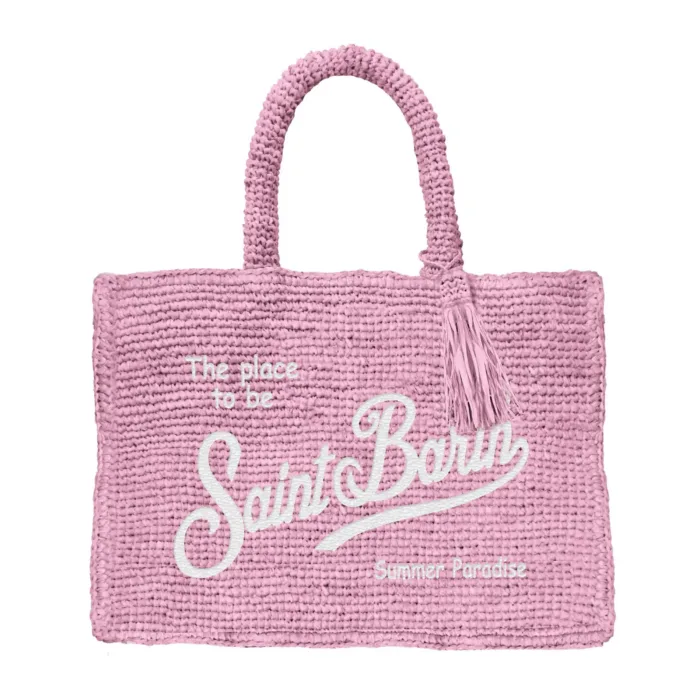 Borsa Media Mc2 Saint Barth Rosa art. Colette Raffia 21 EMB, foto 1 di 1