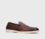 Mocassino Uomo Doucal's In Pelle Marrone con Fondo Gomma Bianco Art. DU3413NWMAUY054GM04 - immagine 2
