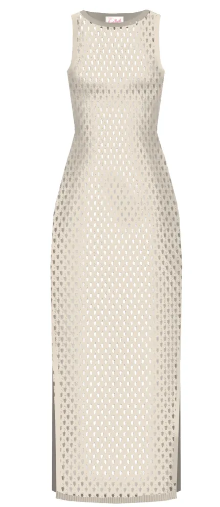 Abito CopriCostume Longuette Mc2 Saint Barth Avorio art. Eileen Mesh 10 Off White