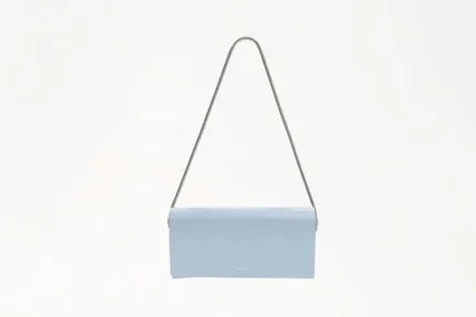 Borsa Pochette A Spalla Salce Catenella Argento Color Celeste art. Anouk Chain Unique Sky