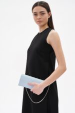 Borsa Pochette A Spalla Salce Catenella Argento Color Celeste art. Anouk Chain Unique Sky - immagine 2