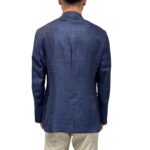 Giacca La Torre in Puro Lino Blu Denim Scuro Drop 7 Art. F74 PU0301/100 - immagine 3