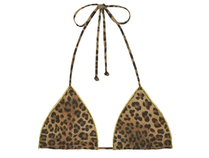 Triangolo Mc2 Saint Barth Leopardato art. Leah Overlock Velvet Sand Leopard 19, foto 1 di 1