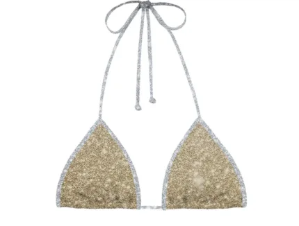 Triangolo Lurex Oro e Argento Mc2 Saint Barth art. Leah String Lurex Gold Silver
