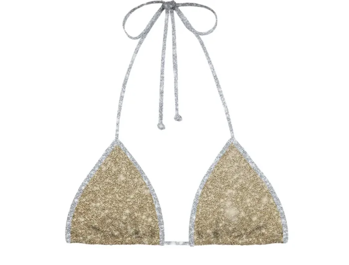 Triangolo Lurex Oro e Argento Mc2 Saint Barth art. Leah String Lurex Gold Silver, foto 1 di 1