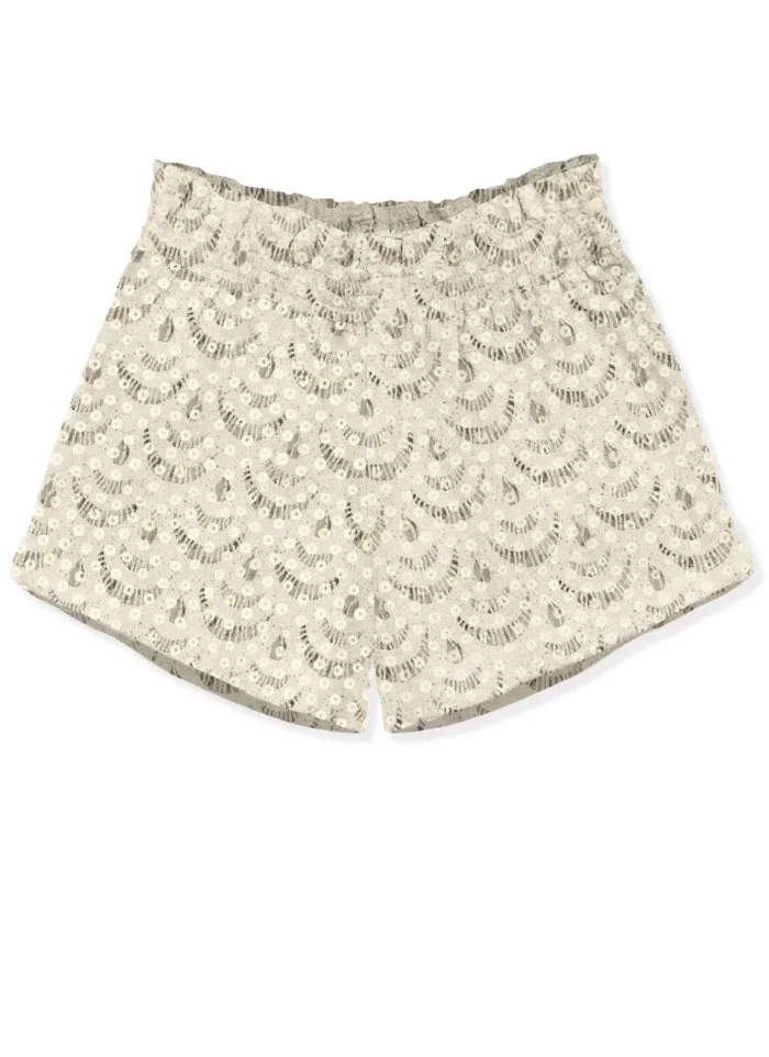 Pantaloncino Mc2 Saint Barth Avorio art. Meave Crochet Shell Paillettes 10, foto 1 di 1