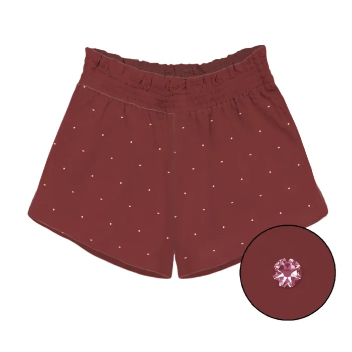 Pantaloncino Mc2 Saint Barth Bordeaux art. Meave Georgette Strass 45, foto 1 di 1