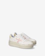 Sneakers Premiata Donna In Pelle Bianca e Spoiler Giallo art. Micol 8196 - immagine 4