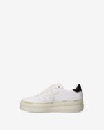 Sneakers Premiata Donna In Pelle Bianca e Spoiler Nero art. Micol 8197 - immagine 3