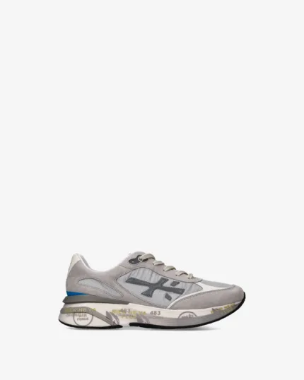 Sneakers Premiata Uomo in Camoscio e Tessuto Grigio art. Moerun 8079