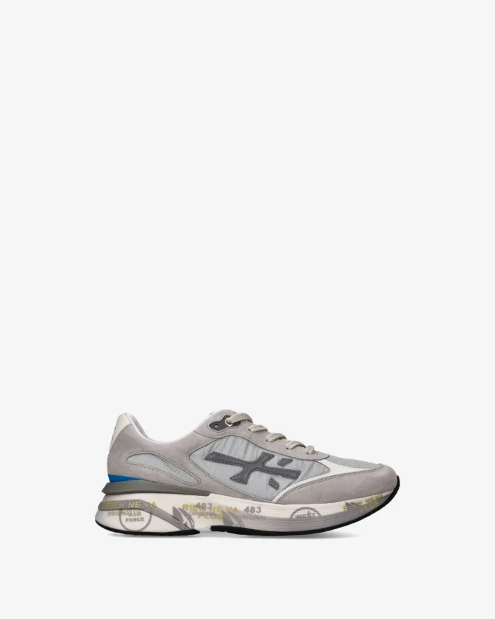 Sneakers Premiata Uomo in Camoscio e Tessuto Grigio art. Moerun 8079, foto 1 di 5