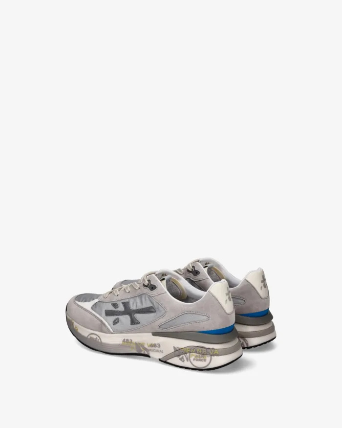 Sneakers Premiata Uomo in Camoscio e Tessuto Grigio art. Moerun 8079, foto 5 di 5