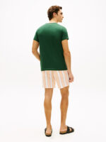 T-shirt slim fit in cotone Uomo Tommy Hilfiger Verde con Bandierina ricamata art. MW0MW10800 MBN - immagine 2
