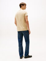 T-shirt Uomo Tommy Hilfiger Slim fit Beige in Cotone con Bandierina cod MW0MW10800 AFE - immagine 2
