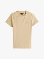 T-shirt Uomo Tommy Hilfiger Slim fit Beige in Cotone con Bandierina cod MW0MW10800 AFE - immagine 3