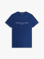 T-shirt Slim fit in jersey Uomo Tommy Hilfiger Blu con Logo Ricamato art. MW0MW11797 DCC - immagine 3