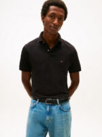 Polo 1985 regular fit in piqué Uomo Tommy Hilfiger Nera art. MW0MW17770 BDS
