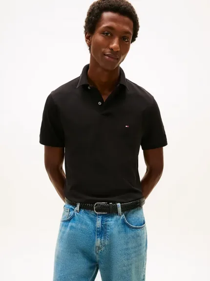 Polo 1985 regular fit in piqué Uomo Tommy Hilfiger Nera art. MW0MW17770 BDS