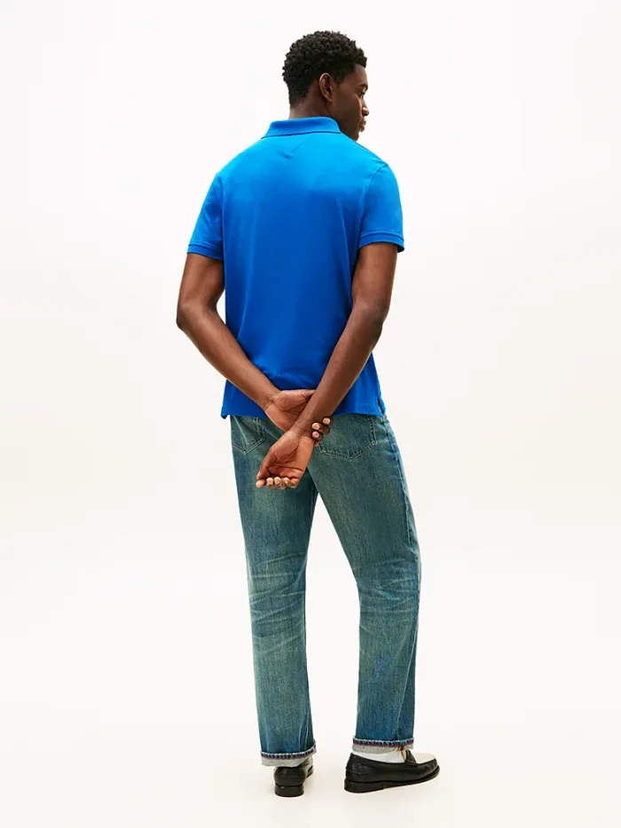 Polo 1985 regular fit in piqué Uomo Tommy Hilfiger Blu Elettrico art. MW0MW17770 C3D, foto 2 di 3