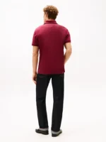 Polo 1985 regular fit in piqué Uomo Tommy Hilfiger Bordeaux art. MW0MW17770 VLP - immagine 3