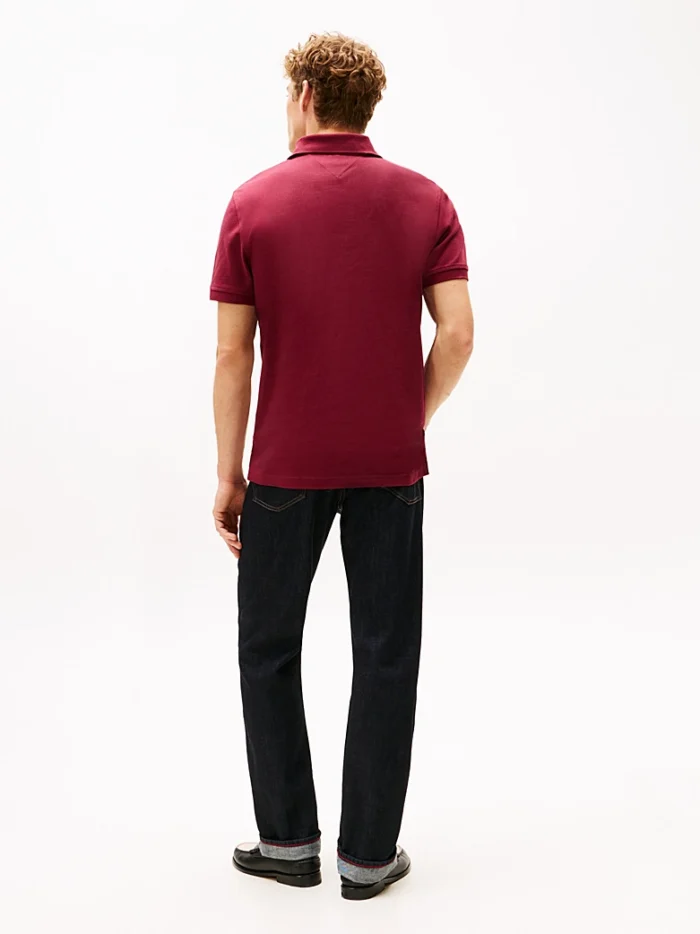 Polo 1985 regular fit in piqué Uomo Tommy Hilfiger Bordeaux art. MW0MW17770 VLP, foto 3 di 4